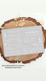 schöne Weihnachten - Rub on UV Sticker randlos A5 weiß