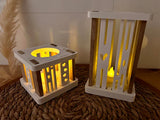 Silikon Gießform Für Windlicht Gießen - Quadratisch - Hochwertiges Silikon mit Klötzchen Easy-Sticks Hölzern Hölzchen