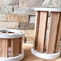Silikon Gießform Rund Für DIY Windlicht Herstellen - Hochwertiges Material Klötzchen Bastelholz Easysticks