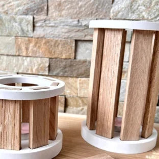 Silikon Gießform Rund Für DIY Windlicht Herstellen - Hochwertiges Material Klötzchen Bastelholz Easysticks
