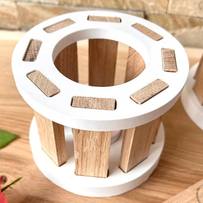 Silikon Gießform Rund Für DIY Windlicht Herstellen - Hochwertiges Material Klötzchen Bastelholz Easysticks
