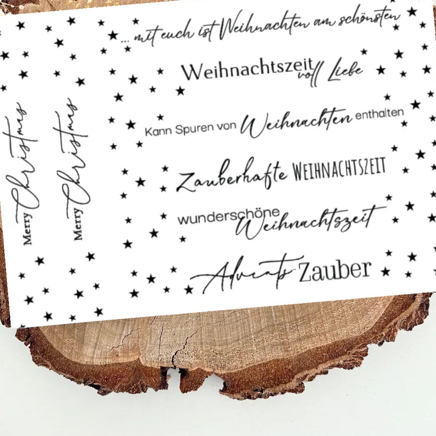 zauberhafteWeihnachtszeit Rub Ons für Klötzchen Easy-Sticks