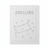 Zwilling Schablone weißer Hintergrund