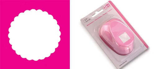 Verpackung des Kreis Stanzers von easy-sticks, 49mm, XL, präsentiert auf verziertem Hintergrund, geeignet für kreative Bastelprojekte.