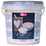 PappArt Paper Clay von easy-sticks in einem 900 g Eimer, ideal für kreative Bastelprojekte. Darstellung der lufttrocknenden Papier Modelliermasse mit einem dekorativen herzen und einer Schale. Perfekt zum Modellieren, Bemalen und Veredeln von individuellen Kunstwerken.