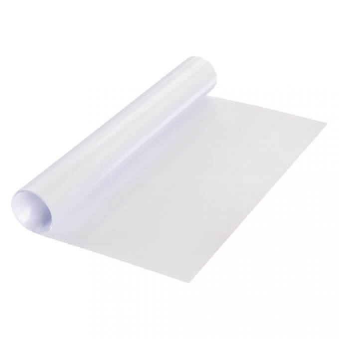 Rolle mit transparenter Folie, ideal für kreative Bastelprojekte, von easy-sticks, inklusive der 3D-Glimmereffekt-Folie.