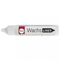 Weißer Wachs-Liner von Rayher, perfekter Wachsstift zur individuellen Gestaltung von Kerzen - 30ml von easy-sticks.