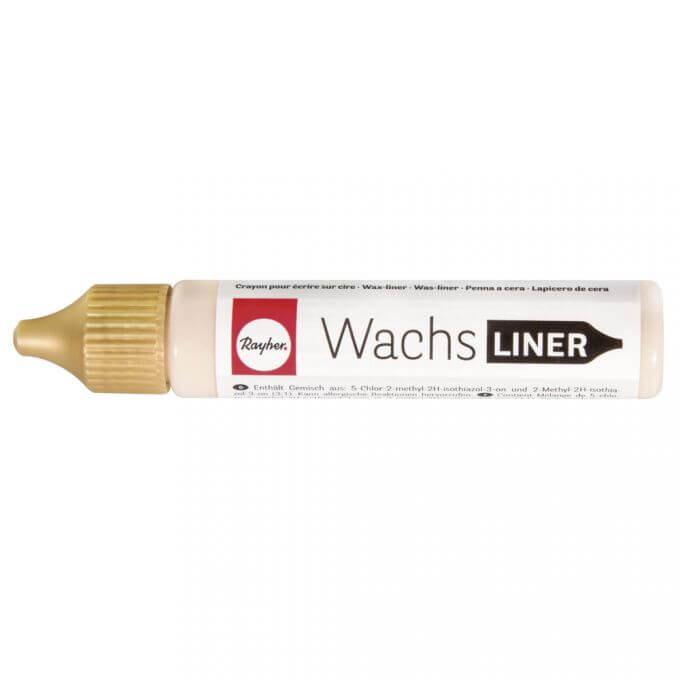 Wachs-Liner Flasche von Rayher in Beige, ideal für das Verzieren von Kerzen - 30ml von easy-sticks.