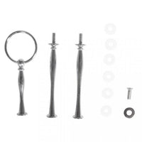 Metall Etageren Bausatz Classic, 11 teilig von easy-sticks - Enthält Metallstangen, Abstandsscheiben und Schraube für eine stilvolle Präsentation von Snacks und Desserts.