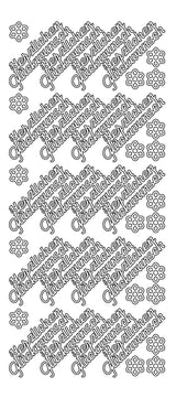 Gestapelte Konturensticker mit dem Aufdruck 'Herzlichen Glückwunsch' und Blütenmotiven, erhältlich in silber und gold, von easy-sticks.