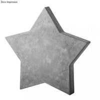 Betonstern von easy-sticks, kunstvoll gestalteter Stern mit einer rauen, grauen Oberfläche, ideal für Deko-Impressionen.