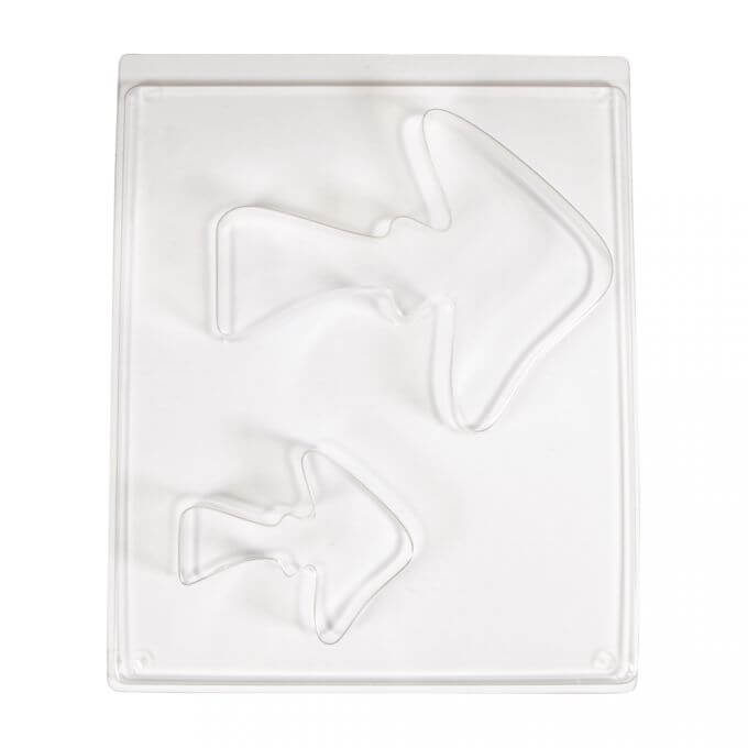 Transparente PET Gießform in Pilzdesign von easy-sticks, ideal für kreative Bastelprojekte.