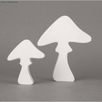 Hübsche Pilzfiguren aus der PET Gießform von easy-sticks, vielseitig einsetzbar für Bastelideen und Dekoration.