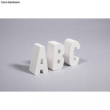 Buchstaben A, B und C aus Silikon in stilvollem Design, geeignet für dekorative Einsätze, von Easy-Sticks - Silikonform - Buchstaben.