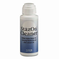 Stempelreiniger StazOn von easy-sticks, 56 ml Flasche zur einfachen Reinigung von Stempeltinten, ideal für säurefreie Farbstofftinten und lösemittelfreie Anwendungen.