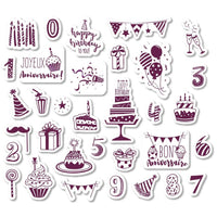 34 Teile Geburtstagsstempel Set Mit Schwarz Stempelkissen Für Einladungskarten Und Dekoration 0,1,2,3,4,5,6,7,8,9