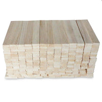 Ein Stapel von Easy-Sticks Light Bastelholz von Easy-Sticks, 16 cm Länge, ideal für kreative Bastelprojekte. Dieses hochwertige, rinde-freie Holz ist leicht und handlich.