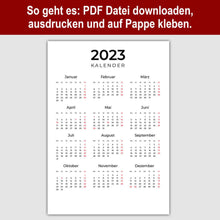 Lade das Bild in den Galerie-Viewer, Kalender 2023 als PDF zum Downloaden (Farbe: weiß)
