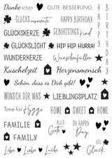 Eine kreative Sammlung von Schriftzügen und Motiven für Kerzen, ideal für persönliche Anlässe, von easy-sticks. Kerzensticker mit Schriftzügen für jede Gelegenheit, die als PDF heruntergeladen werden können.