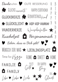 Eine kreative Sammlung von Schriftzügen und Motiven für Kerzen, ideal für persönliche Anlässe, von easy-sticks. Kerzensticker mit Schriftzügen für jede Gelegenheit, die als PDF heruntergeladen werden können.