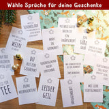 Wähle die besten Sprüche für deine Geschenke mit easy-sticks' einzigartigen 48 Adventskalender Sprüchen - Lachen und Freude garantiert!
