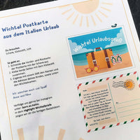Wichtelpostkarte Zum Download – Urlaubsgrüße Aus Italien Für Kinder – Einfach Ausdrucken Und Personalisieren