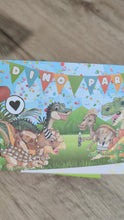 Laden und Abspielen von Videos im Galerie-Viewer, 12 Dinosaurier Einladungskarten zum Kindergeburtstag inkl. grünen Briefumschlägen (grün)
