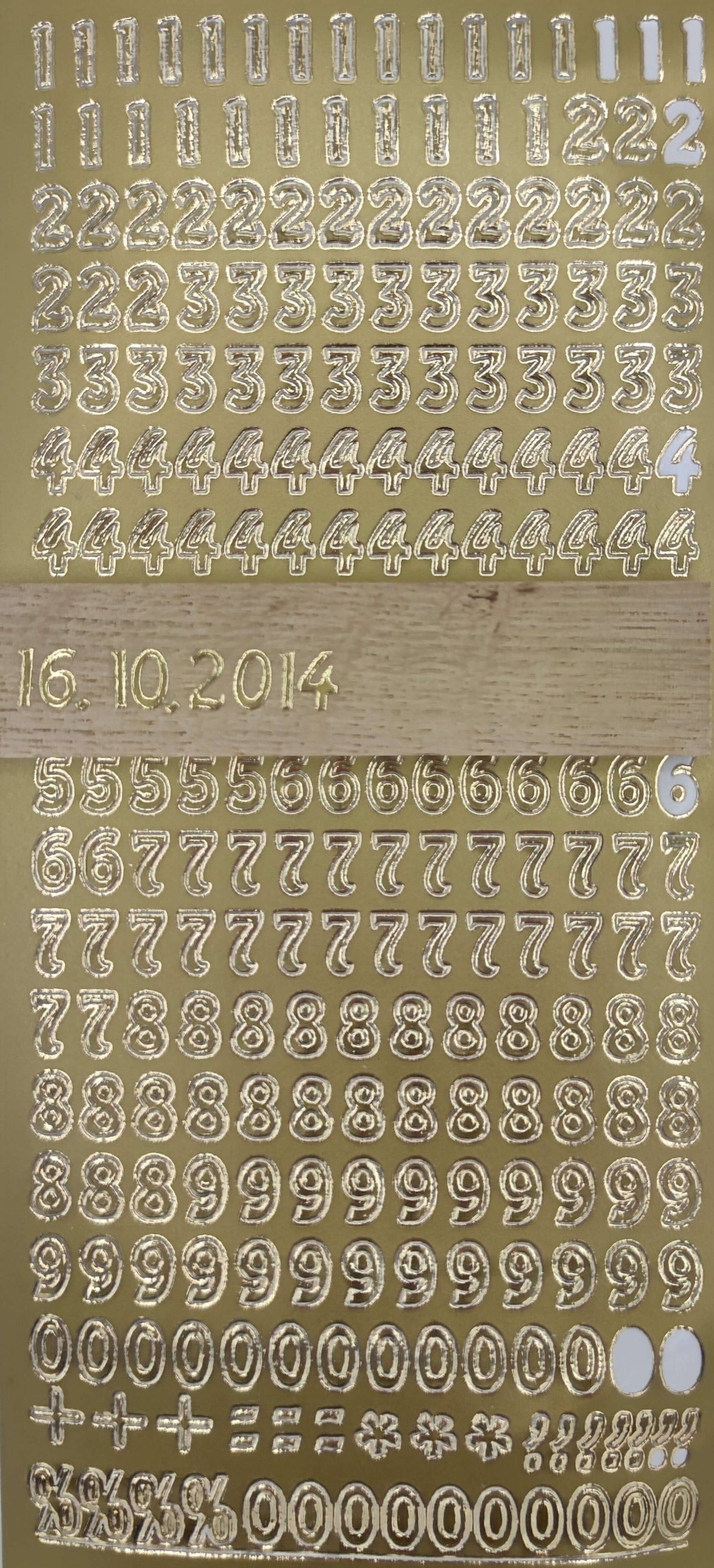 Goldene Zahlen Sticker von easy-sticks, dekorative Aufkleber mit klaren, funkelnden Zahlen für kreative Gestaltungen, ideal für Feiern und Anlässe.